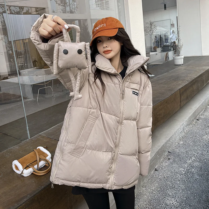 Cotton Parkas Coats For Women 2022 Winter Korean Padding Jackets Thicken Warm High Neck Coat Fashion Multi-color Women Coat