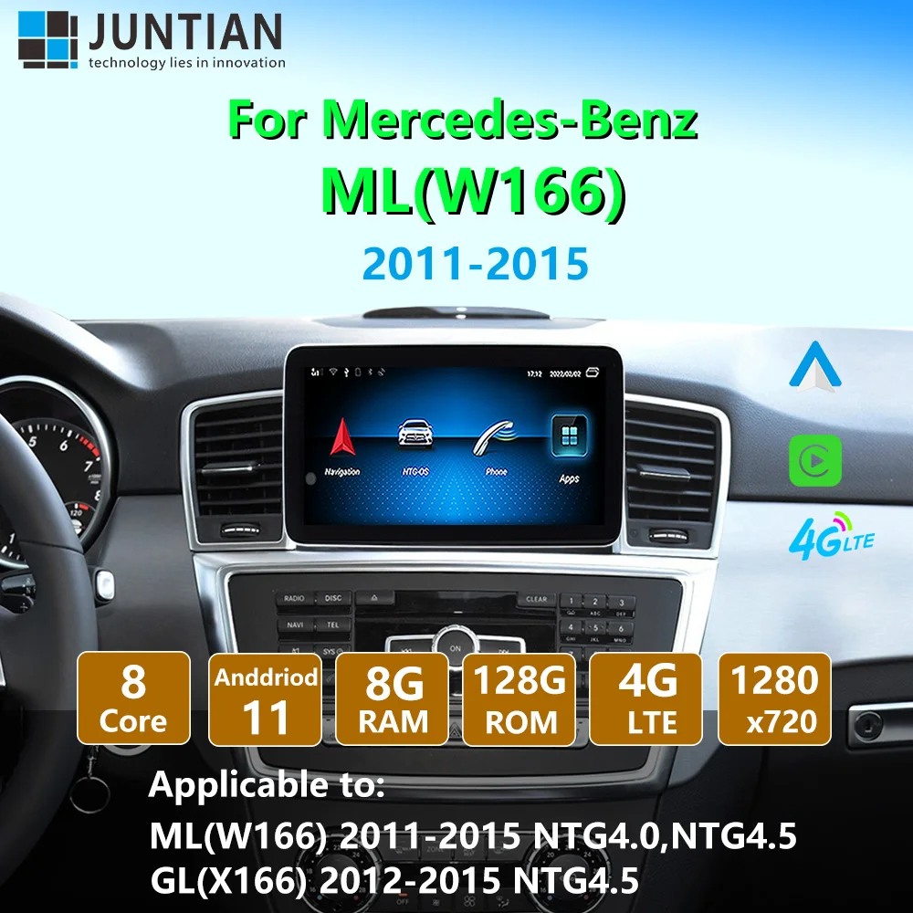 

Мультимедийный проигрыватель, для автомобилей Mercedes Benz ML W166 GL X166, 2011, 2012, 2013 2015, Android 11 8Core, 4G, LTE, GPS, навигация