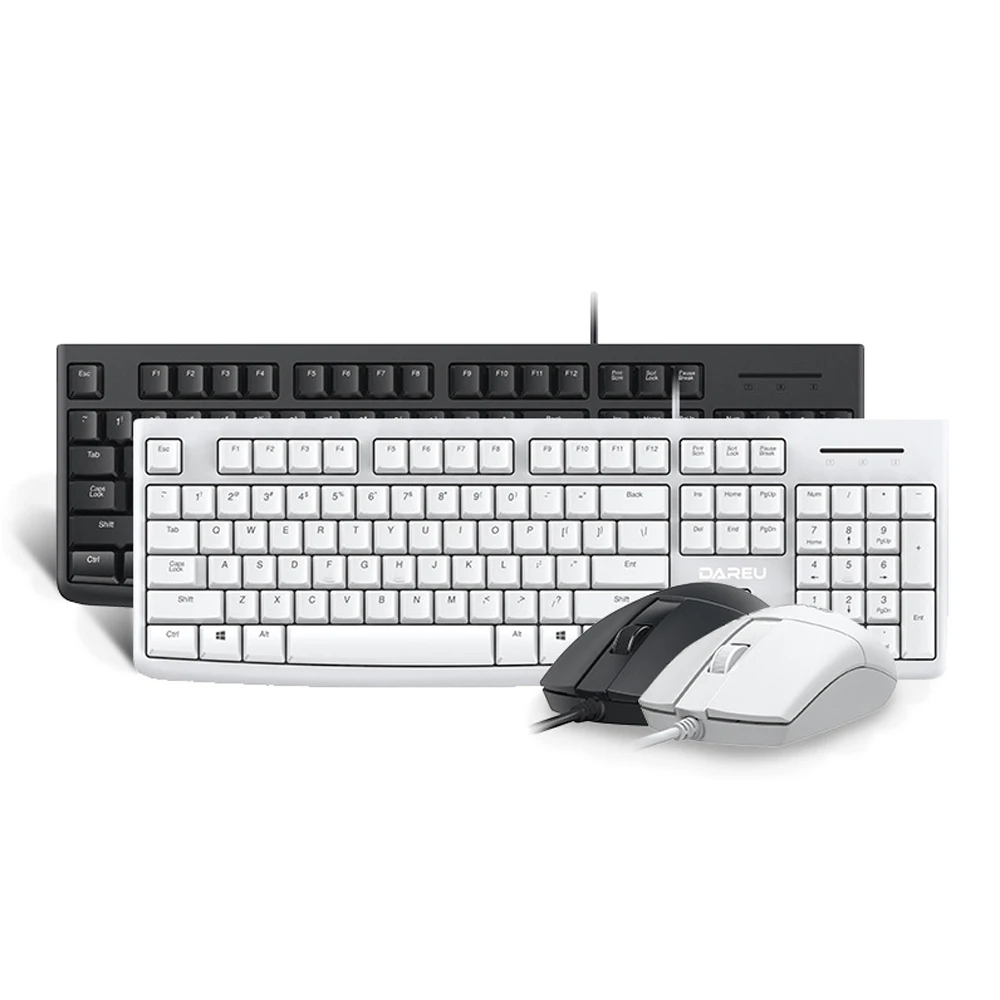 

Ergonomics Keyboard Mouse Kit 104-key USB Wired Laser Engraved Keycaps 3D Symmetrical Mouse Set Waterproof for PC Laptop Offices