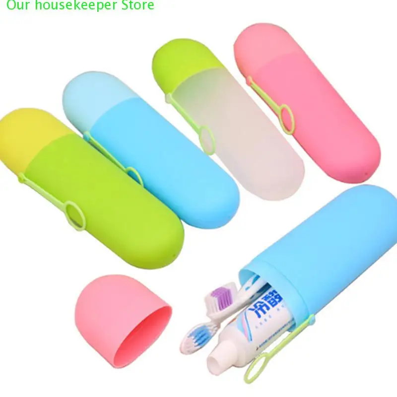 

Portable Travel Hiking Camping Toothpaste Toothbrush Holder Cap Case Household Storage Cup Outdoor Holder Bathroom Accessories