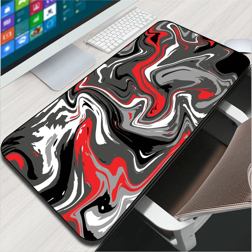 Купи Liquid Geometric Mouse Pad Game Anime Xxl Office Computer DesktopPad Non-slip Waterproof Keyboard Pad Multi-color Large Mousepad за 269 рублей в магазине AliExpress