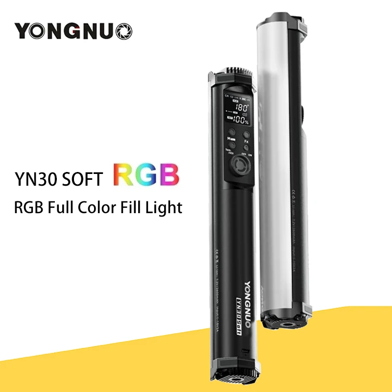 

YONGNUO YN30SOFT RGB Full Color Stick Light 2000K-10000K Handheld LED Stick Light APP Control for Video Soft Photography Light