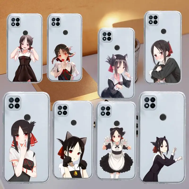 

kaguya sama love is war anime Phone Case Transparent for Xiaomi redmi note x f poco 10 11 9 7 8 3 i t s pro cover shell coque