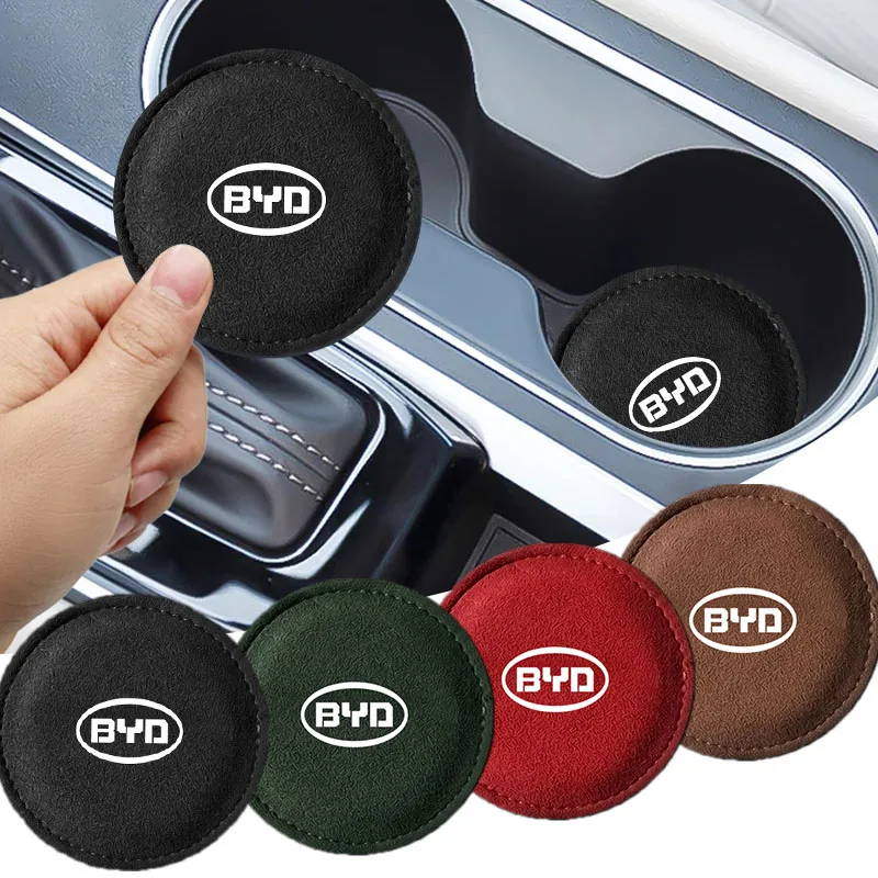 

1pcs Car Coaster Anti-Slip Pad Cup Holder Mat Accesorios For BYD F3 F0 S6 Battery Tang Suragical Mask EV 2021 G3 F3R Mascarilla