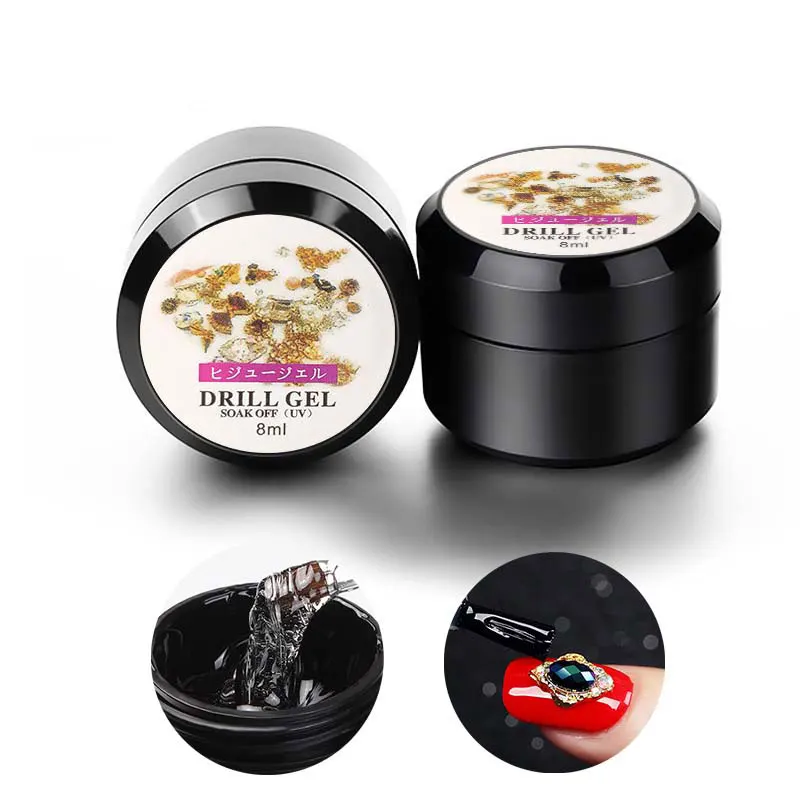 

Nail Art Rhinestone Glue Gem Super Sticky Jewelry 8ml Gel Diamond Polish Decoration Need UV Lamp Dry Japanese Nails Glue