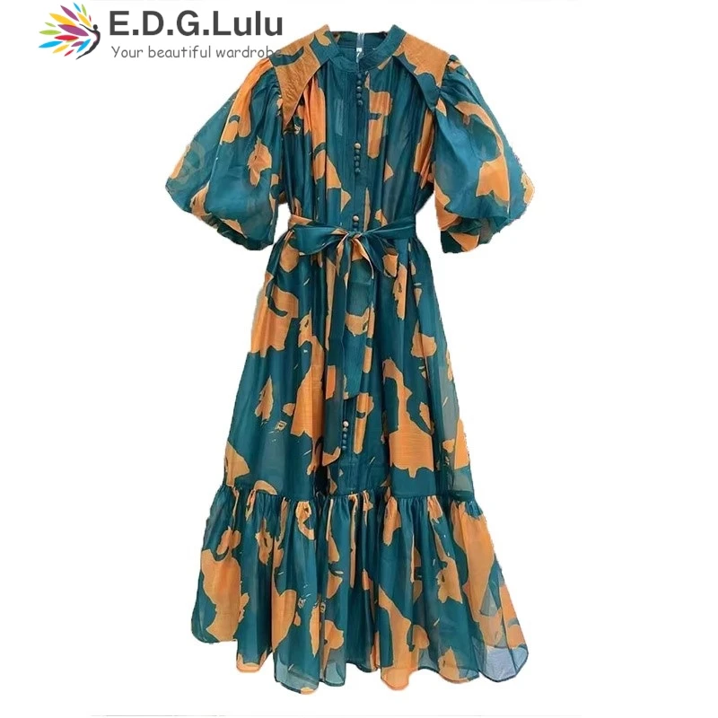 EDGLuLu женский комплект из 2 предметов однобортное свободное длинное платье с