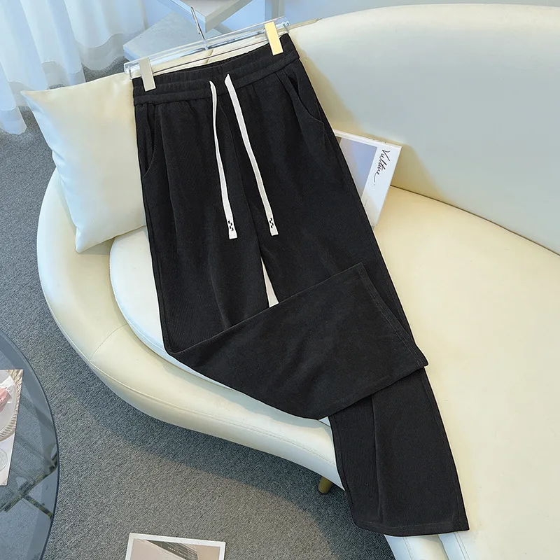 Женские флисовые прямые брюки на осень/зиму 5XL 6XL 7XL 8XL 9XL 150 кг