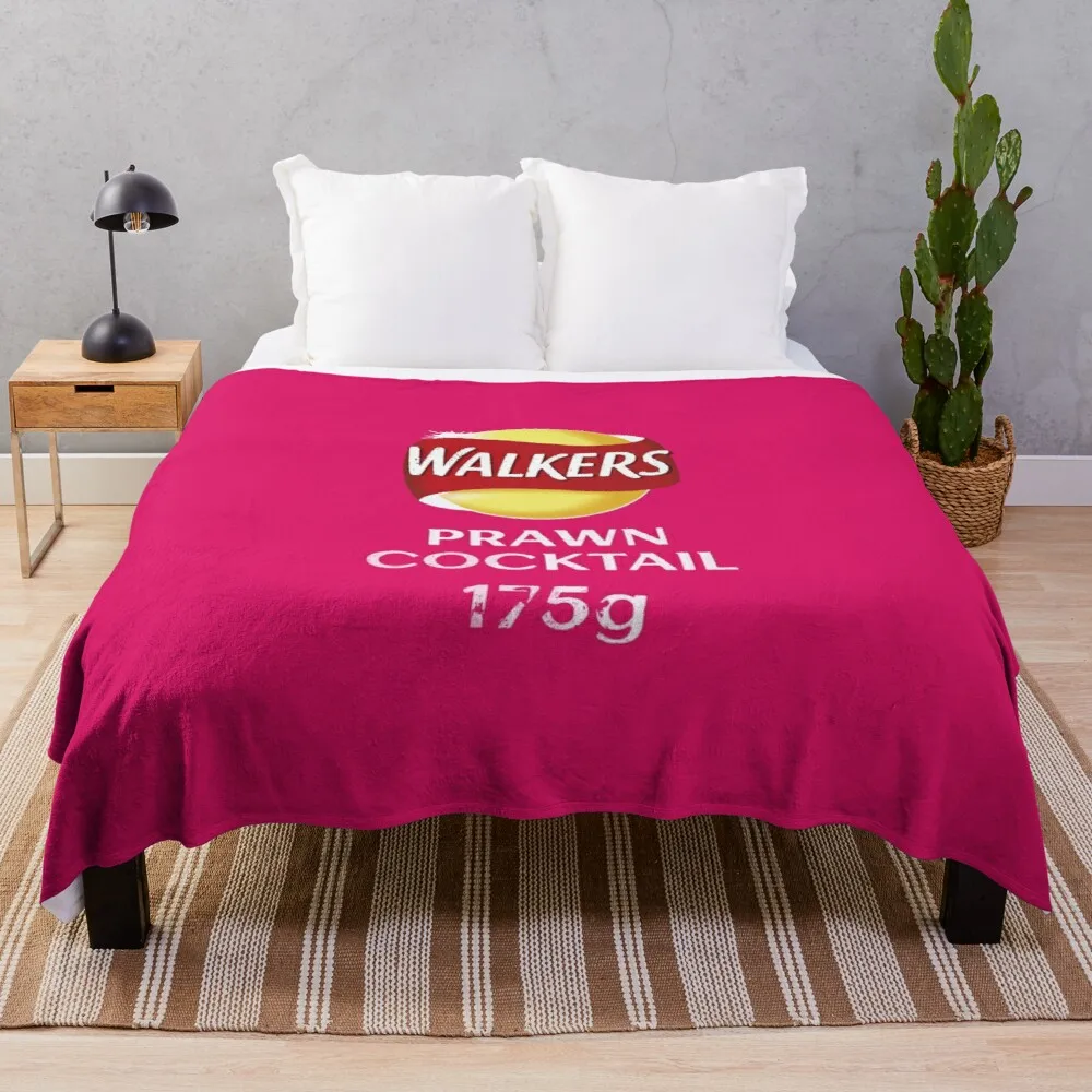 

Walkers Prawn Cocktail Crisps design Throw Blanket Large Blanket Loose Blanket