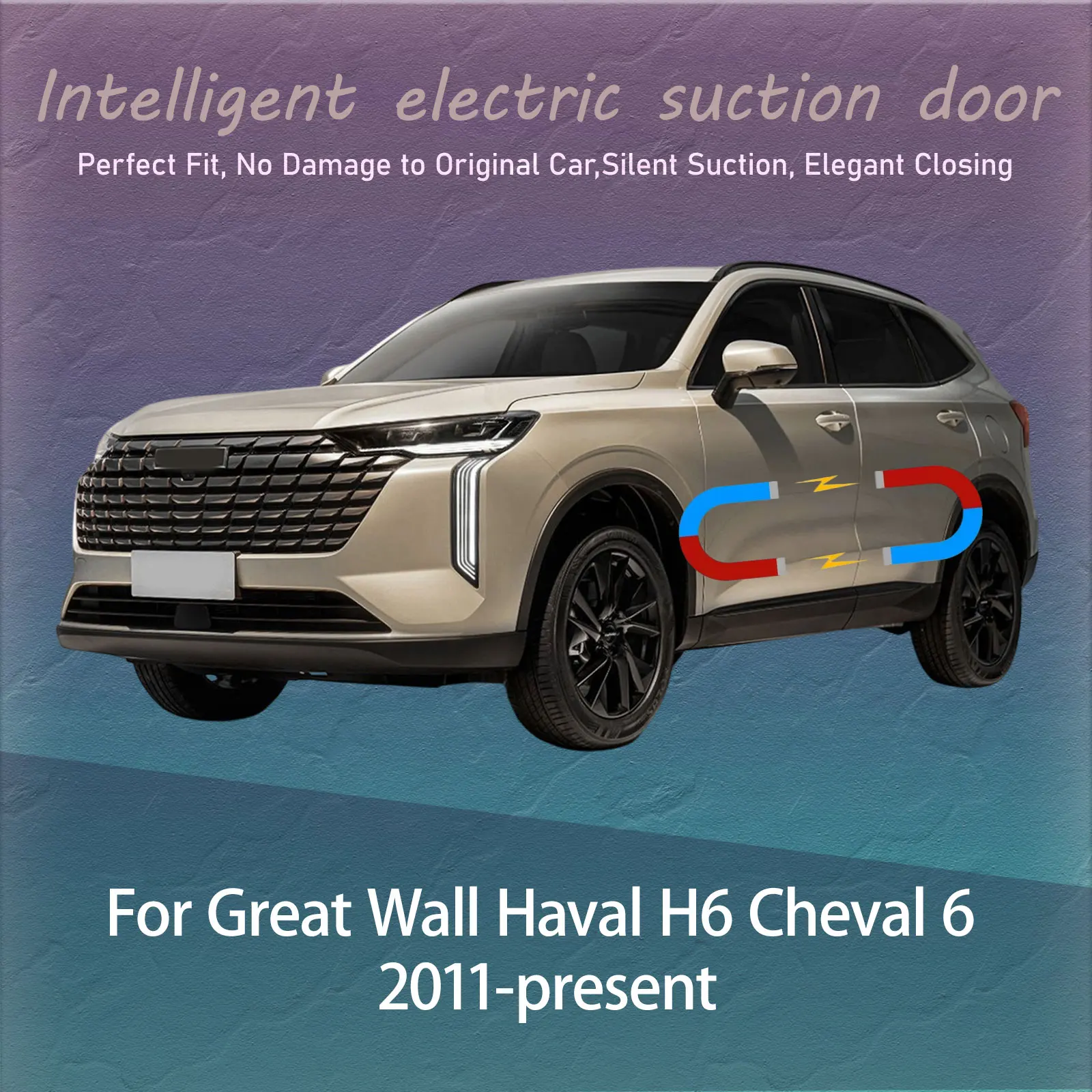 Фото Электрический комплект доводчиков дверей для Great Wall Haval H6 2011-наст. время: бесшумная автоматическая система плавного закрывания дверей с функцией анти-удара №1