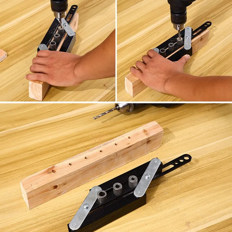 

2 в 1 6/8/10 мм Самоцентрирующийся кондуктор для деревообработки направляющая сверла дюбель для дерева инструменты для определения местополож...