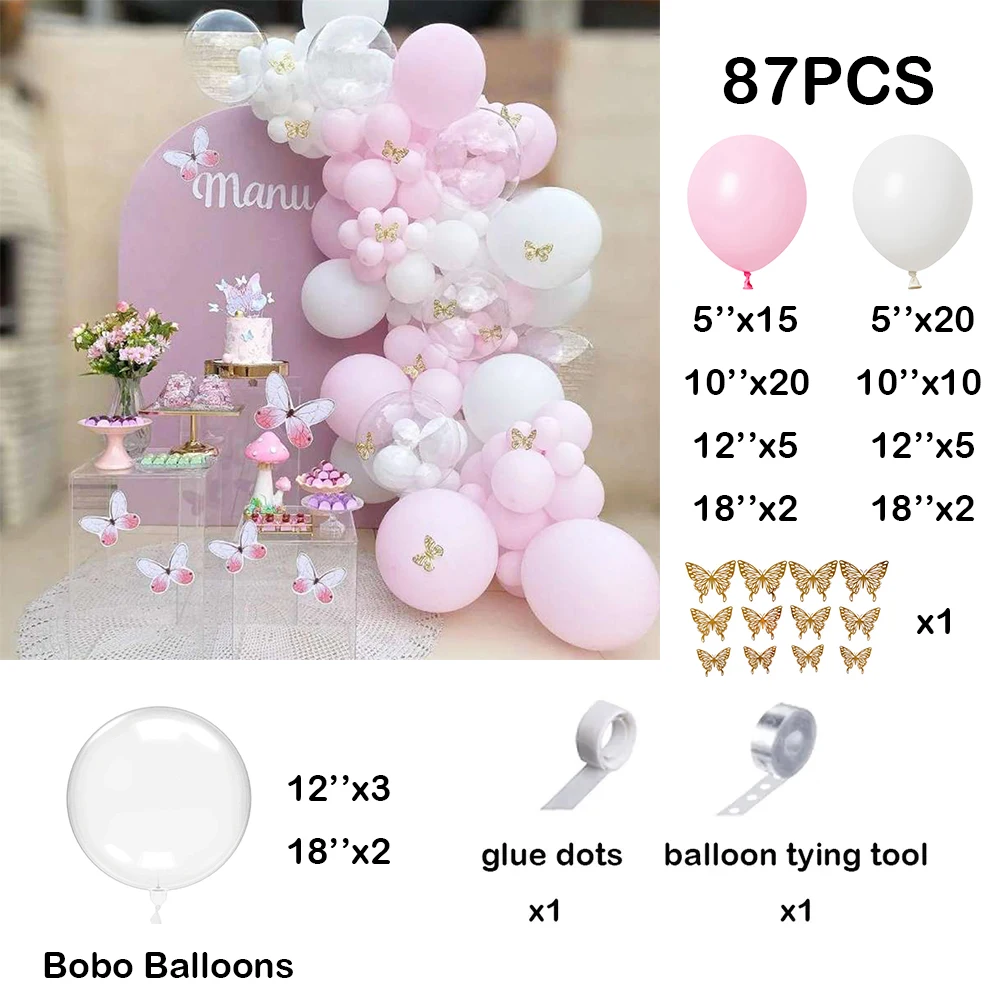 1 комплект розовые воздушные шары