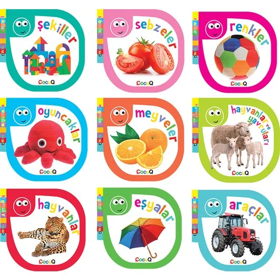 

Çocuq Broadcasts First Tiny My Books 9'lu Series John Selcuk Turkish Books Baby Books pregnancy maternity