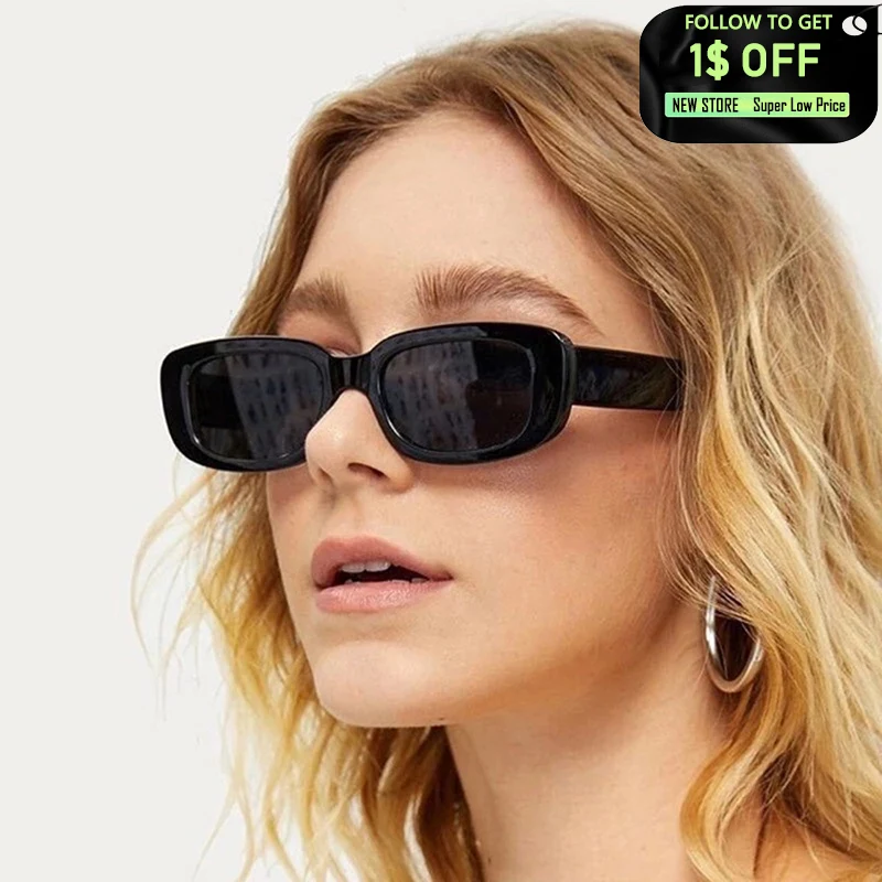 

15 Colors Summer Fashion Small Rectangle Frame Sunglasses For Women Vintage Retro Punk Square Sun Glasses Eyewear Shades UV400