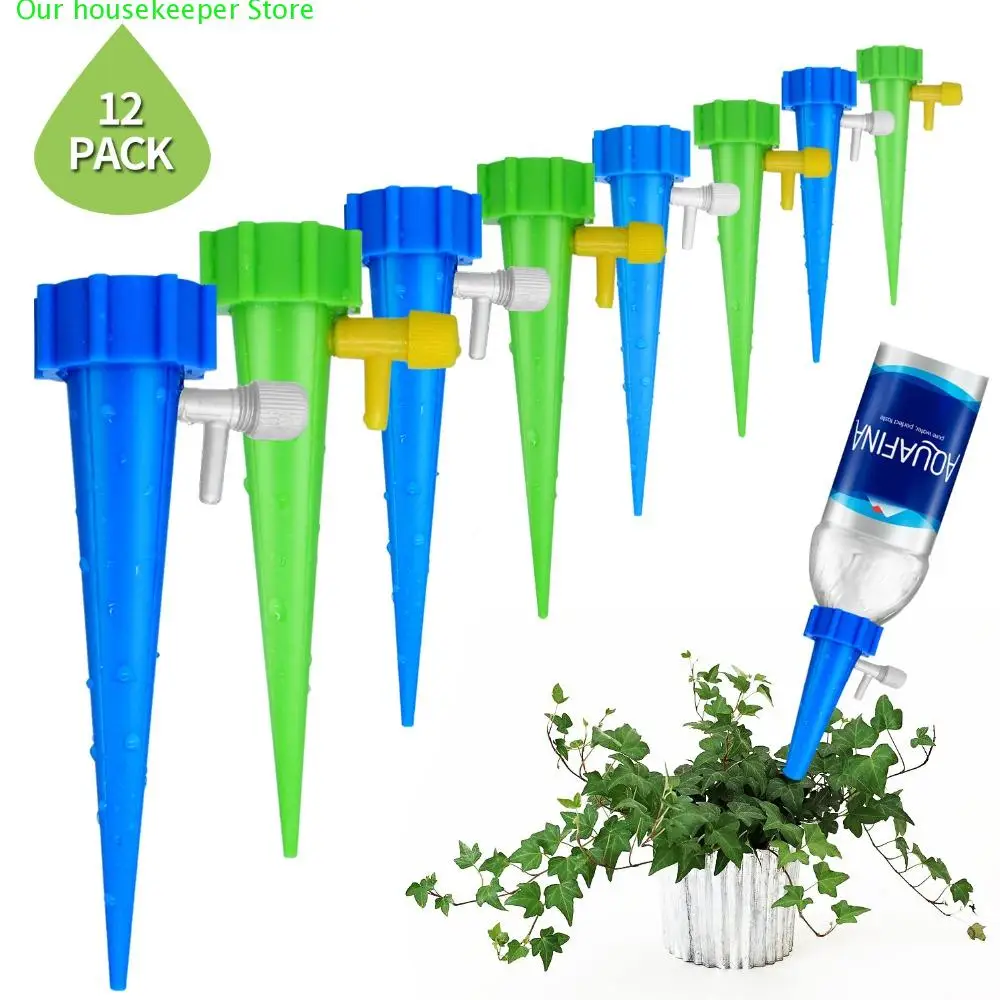 

12Pcs Plant Self Watering Adjustable Stakes System Vacation Plant Waterer Self Automatic Watering Spikes Irrigation System