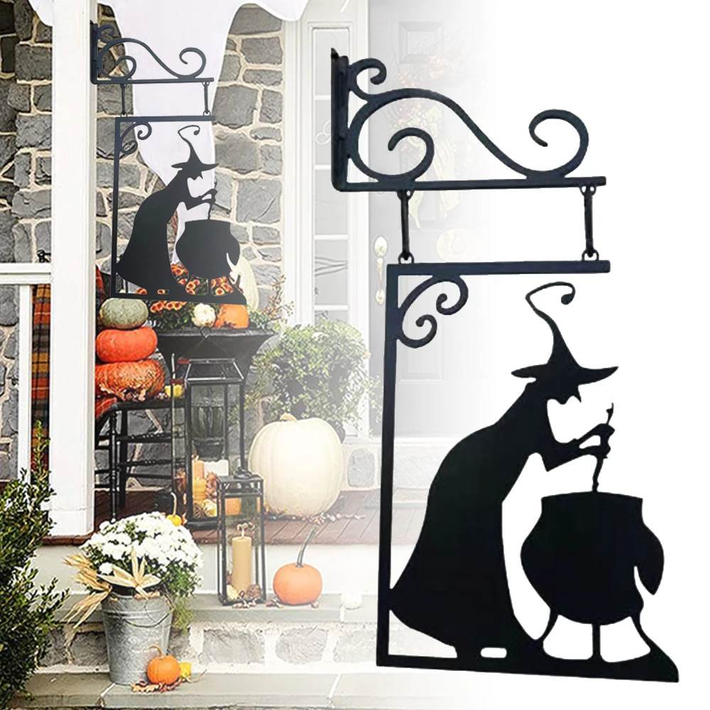 Garden Corner Sign Mysterious Witch Statue Witch Decorative Figures Ghosts Doorframe Decor