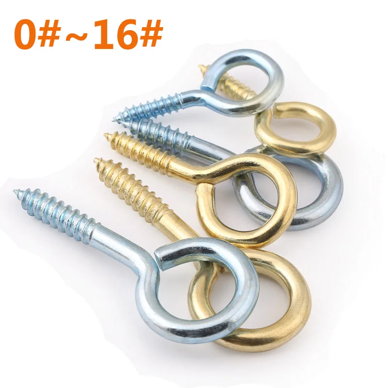 

5~50PCS Sheep Eye Nail Self-tapping Screw Iron Question Mark Yangjiao Hardware Hook,Ring 0# 1# 2# 3# 4# 5# 6# 8# 10# 12# 14# 16#