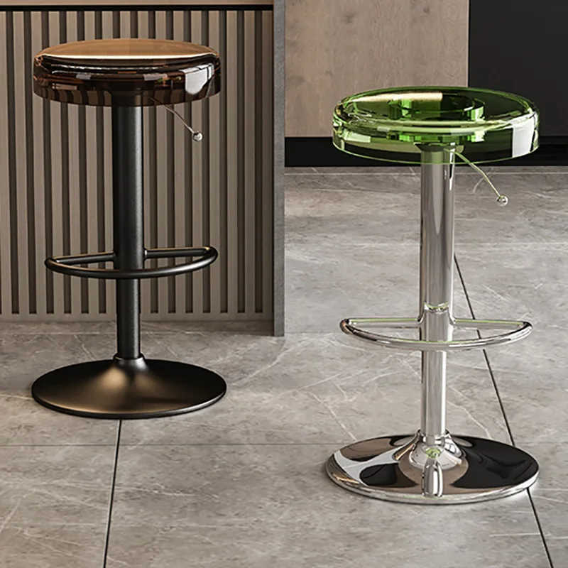 Прозрачные Акриловые Барные стулья в скандинавском стиле роскошные Ретро