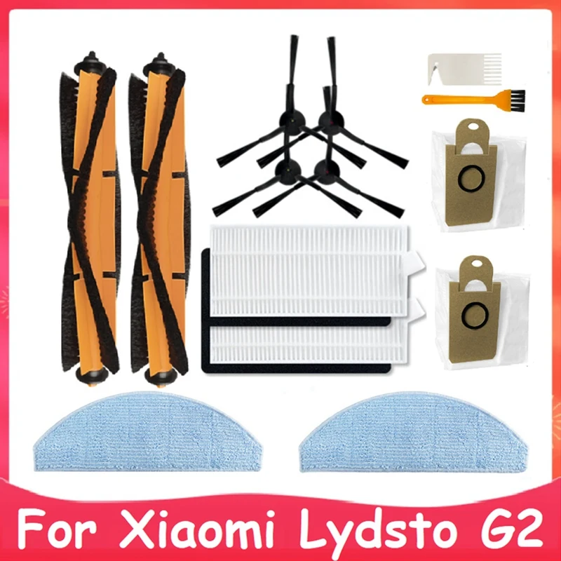 

Main Side Brush HEPA Filter Mop Cloth Dust Bag Vacuum Cleaner Main Brush For Xiaomi Lydsto G2 Robot
