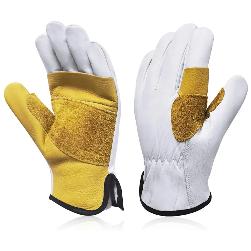 

1 пара, Кожаные Защитные перчатки для альпинизма