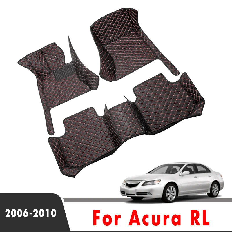

Car Floor Mats For Acura RL 2010 2009 2008 2007 2006 Artificial Leather Waterproof Custom Car Foot Pads Automobile Carpets Cover
