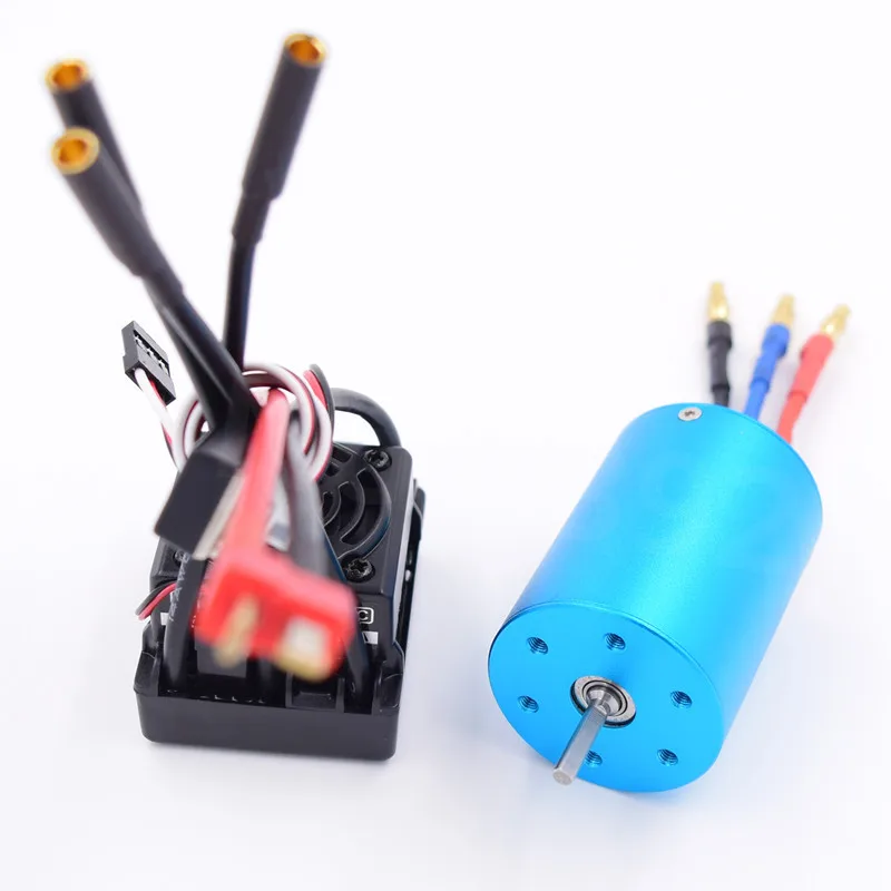RC 107051 (03302) 3650 BRUSHLESS 540 Motor+50A Waterproof ESC 3300KV For 1/10 Scale Models 2S 3S Battery Remote Control Car