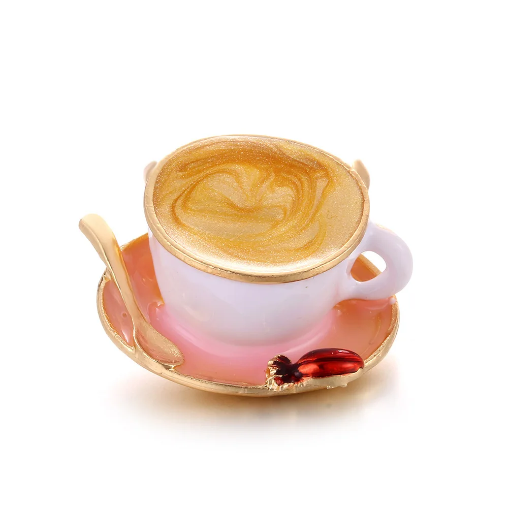 Популярная эмалированная брошь для кофейной кружки женская унисекс булавка