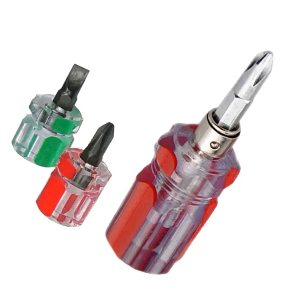 

1-4Pcs Mini Screwdriver Dual Purpose Slotted/Phillips Expansion Screwdriver Cross Word Ratchet for Manual Diy Repair Tools