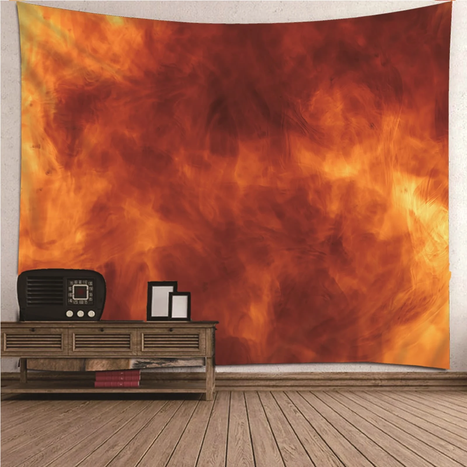 

Tapestry Art Deco Wall Tapestry Outdoor Universe space Flame Pattern Wall Hanging Blanket Dorm Art Decor Covering