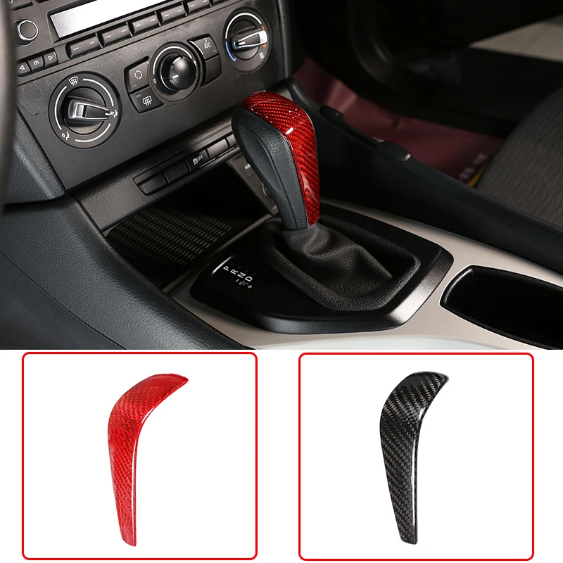 

Real Carbon Fiber For BMW 1 3 Series X1 E48 E64 E65 E85 E86 E83 E53 E81 E82 E87 E90 E91 E92 E93 Car Gear Shift Head Cover Trim