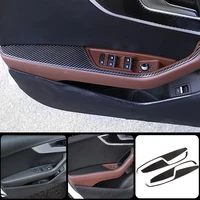 for audi a4l a4 b9 2017 2018 carbon fiber car styling door handle armrest panel window lift cover sticker