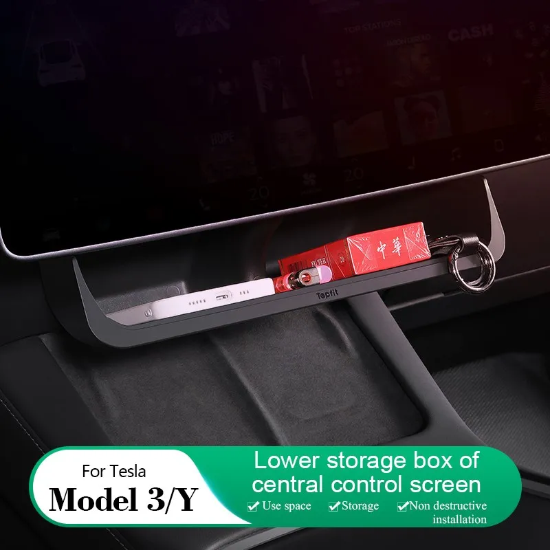 

Central Control Panel Lower Storage Box Swivel Bracket Storagebox For Tesla Model 3/Y Space Saving Auto Interior Accessories