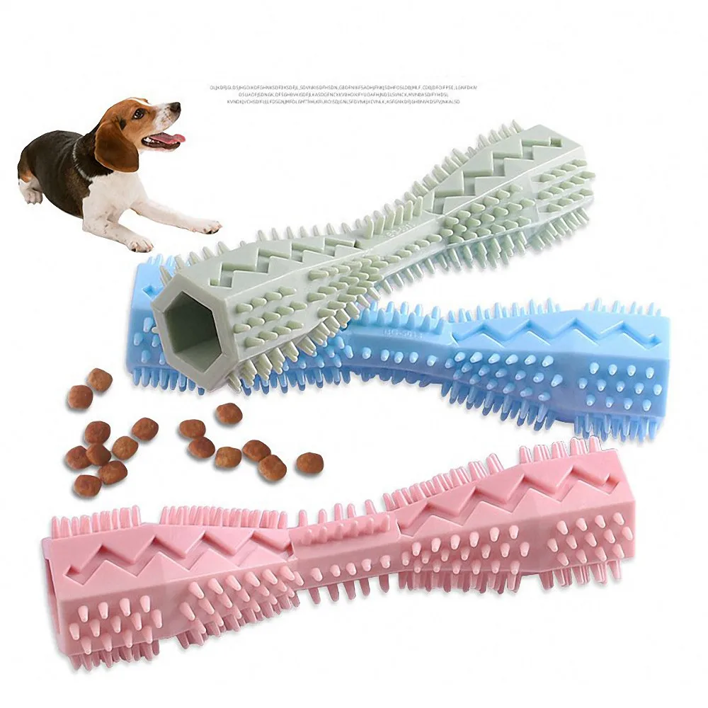 

Non-toxic Dog Teeth Grinder Chew Toy Pet TPR Bite-Resistant Molar Stick Puppy Dog Interactive Training Leaking Food Supplies