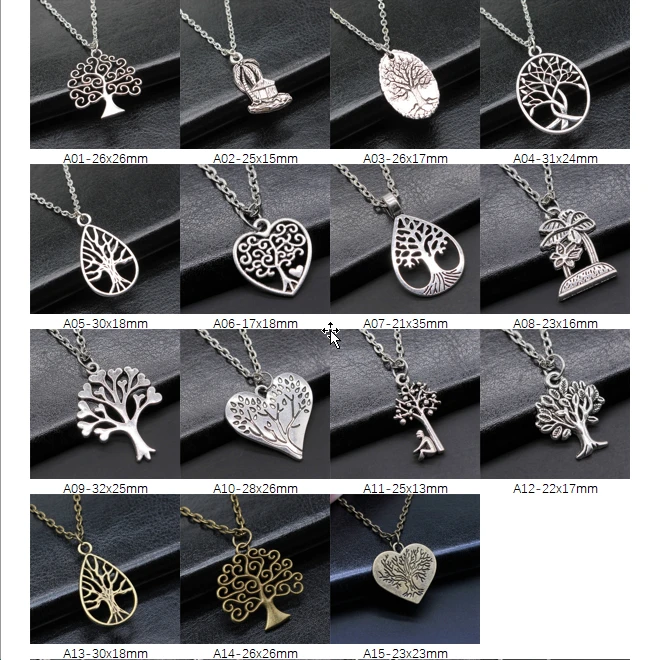 

New Arrival Love Tree Of Life Charms Pendants Necklace Female Gift Fashion