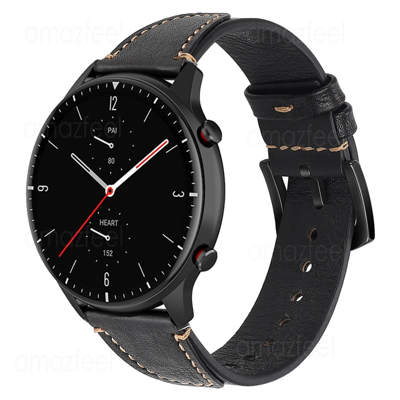 

22mm Genuine Leather Watch Band for Huami Amazfit Gtr 2/2e/47mm/Pace/Stratos 3 2 Strap Bracelet for GTR 3/3 Pro 46mm Wristband