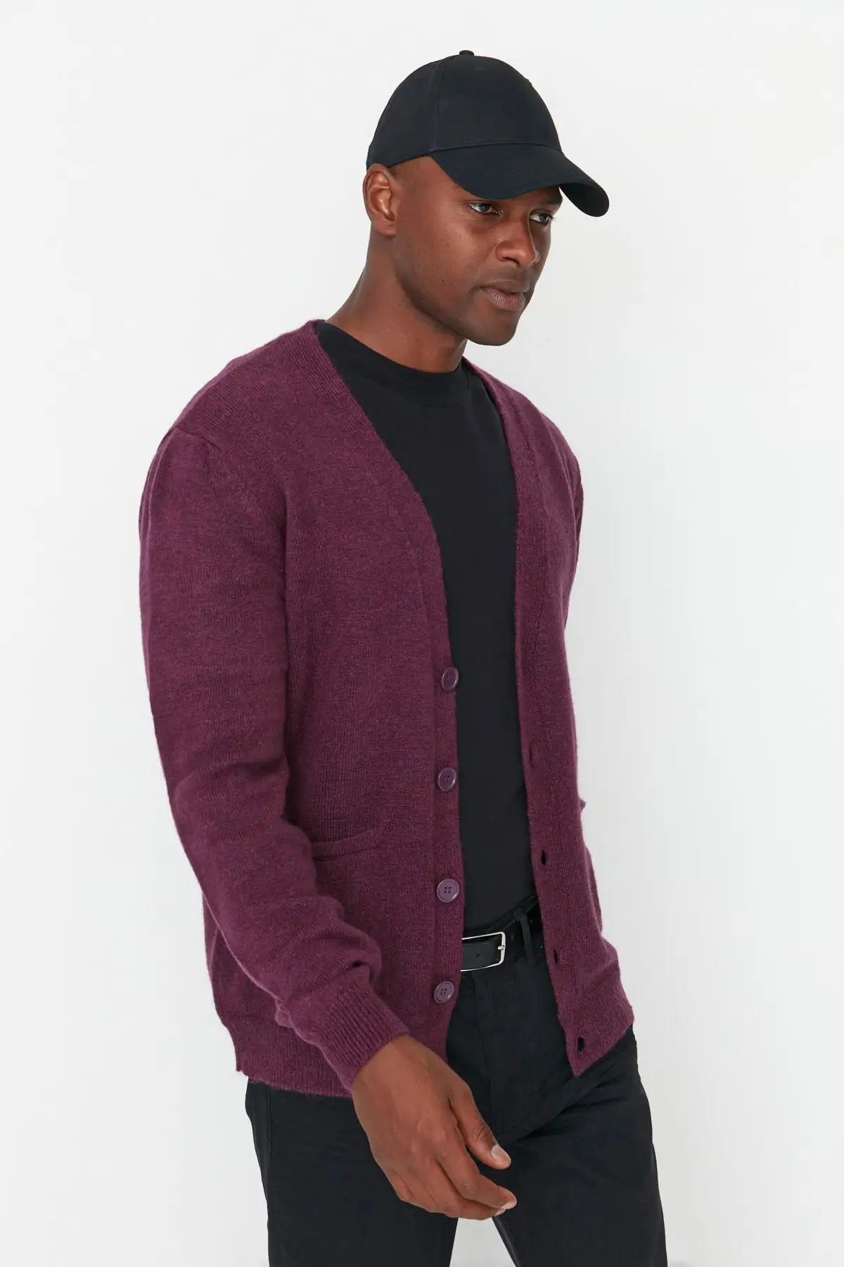 

Men's Slim Fit Knitwear cardigan TMNAW23HI00003