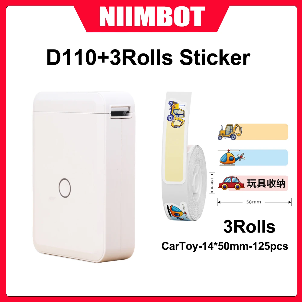 Niimbot D110 Paper Sticker Wireless Label Printer Pocket Handheld Printer Thermal Price Label Sticker Marker Home Office USE