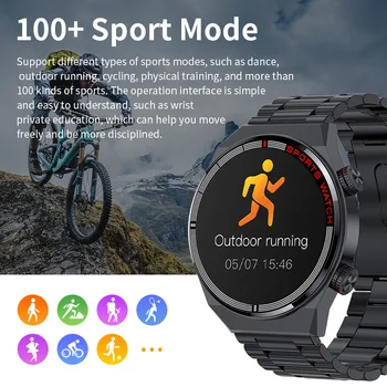 LIGE GPS Position New Smart Watch Men ECG Voice Call Sports Bracelet NFC Waterproof Smart Clock Body Temperature Men SmartWatch 6