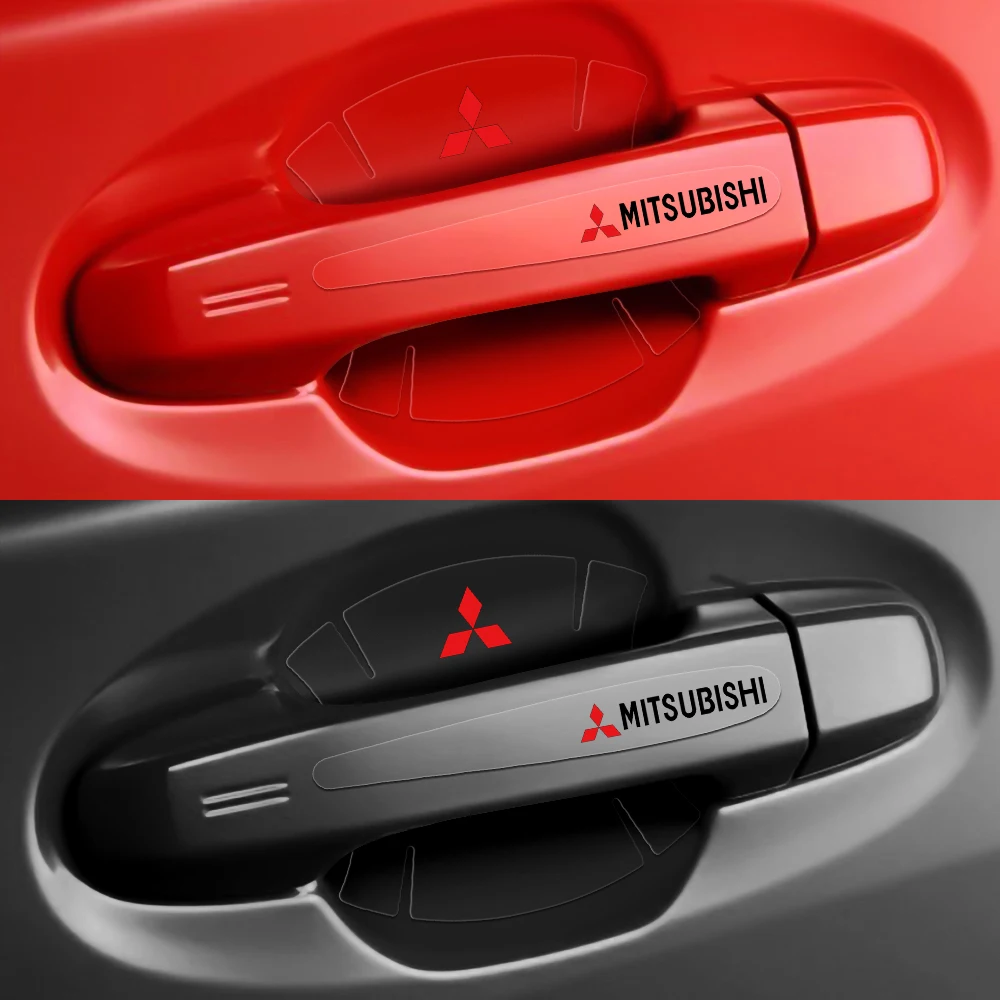 4/8 шт. 3D прозрачная наклейка для защиты от царапин на дверную ручку автомобиля