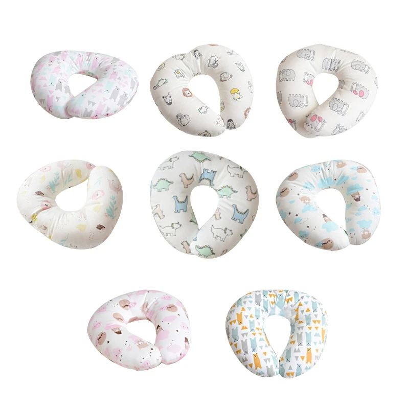

Q9QB Baby U Shape Neck Pillow Double Side Use Cotton Infant Head Support Cushion