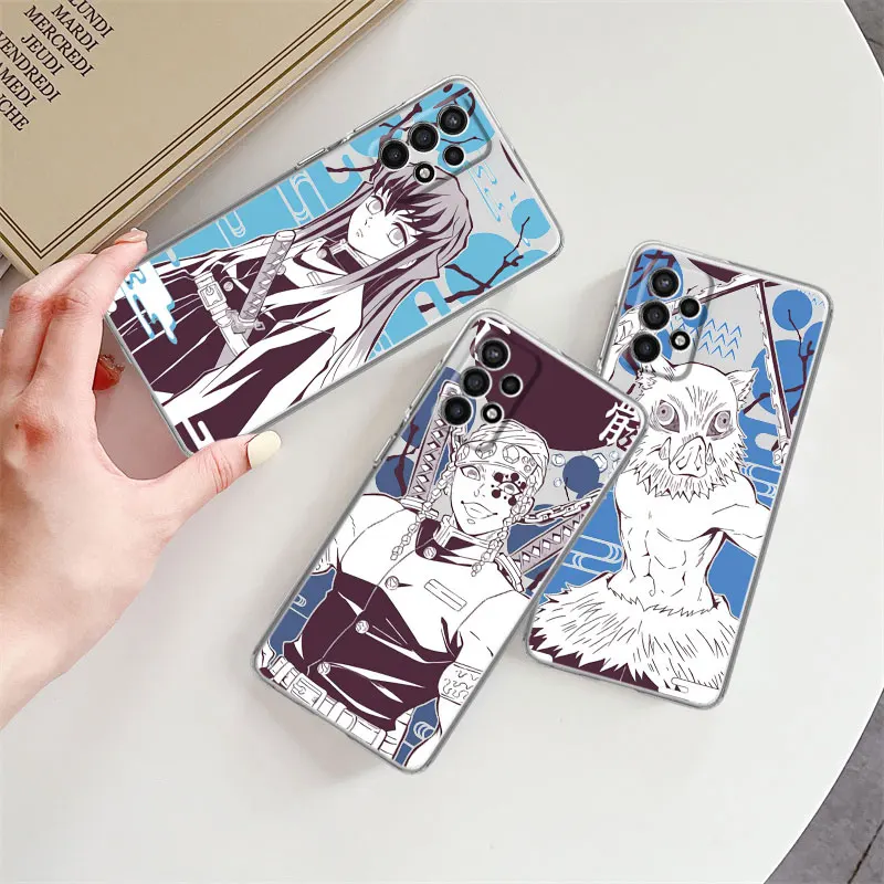 

Soft Back Case Funda for Samsung Galaxy A12 A13 A52 A71 A50 A32 5G A31 A72 A22 4G A21s A14 A03 A53 A41 Kimetu Yaiba Demon Slayer