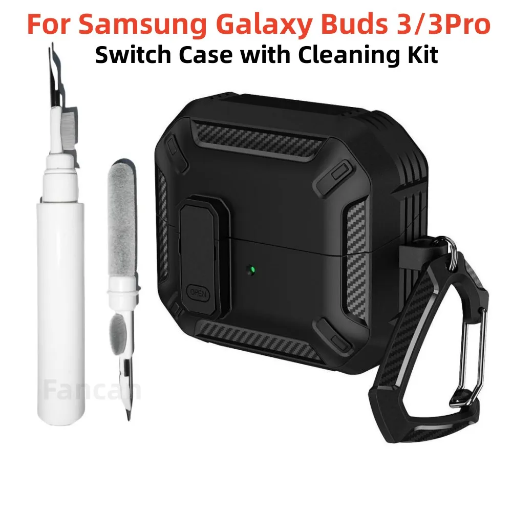 Новый чехол для наушников с защитным замком Samsung Galaxy Buds 3 набором чистки и брелком