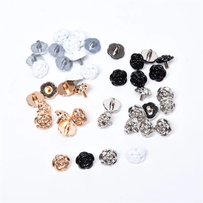 

Rose flower Rivet Spike Stud Clothes Decorative DIY Nail Special shaped nail for Leather Belt Wallet Bag