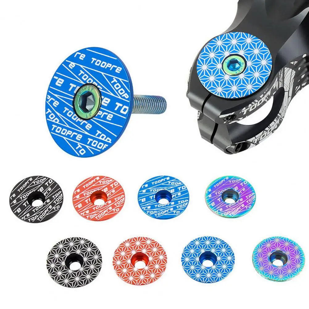 

MTB Road Bike Bowl Cover Bicycle Stem Top Cap with Screw Universal Aluminum Alloy MTB Road Bike Stem Cover Cycling Accessories