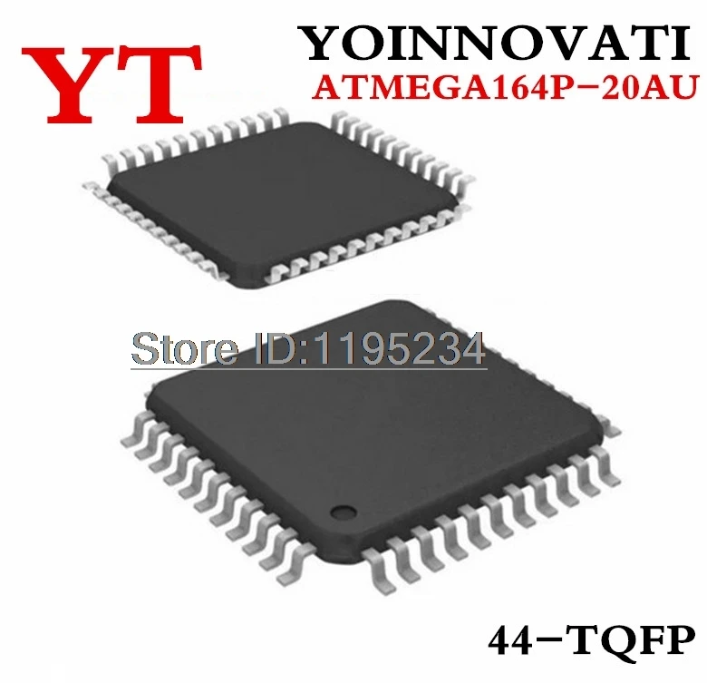 10 шт./лот ATMEGA164P-20AU ATMEGA164 MCU 8BIT 16KB FLASH TQFP-44 IC