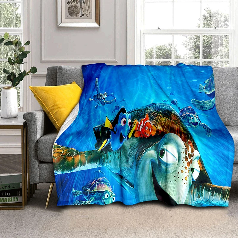 Новинка 2025 года мягкое фланелевое одеяло с рисунком Диснея Поиск Немо Подводный