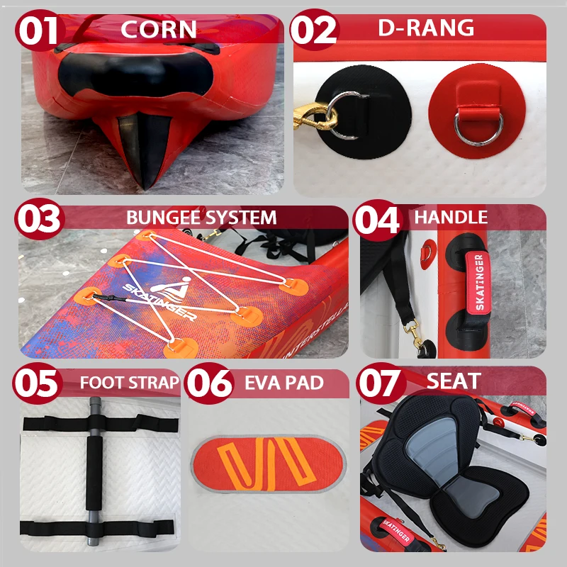 Надувная рыболовная байдарка kaкак на двух человек оптовая продажа сидячие