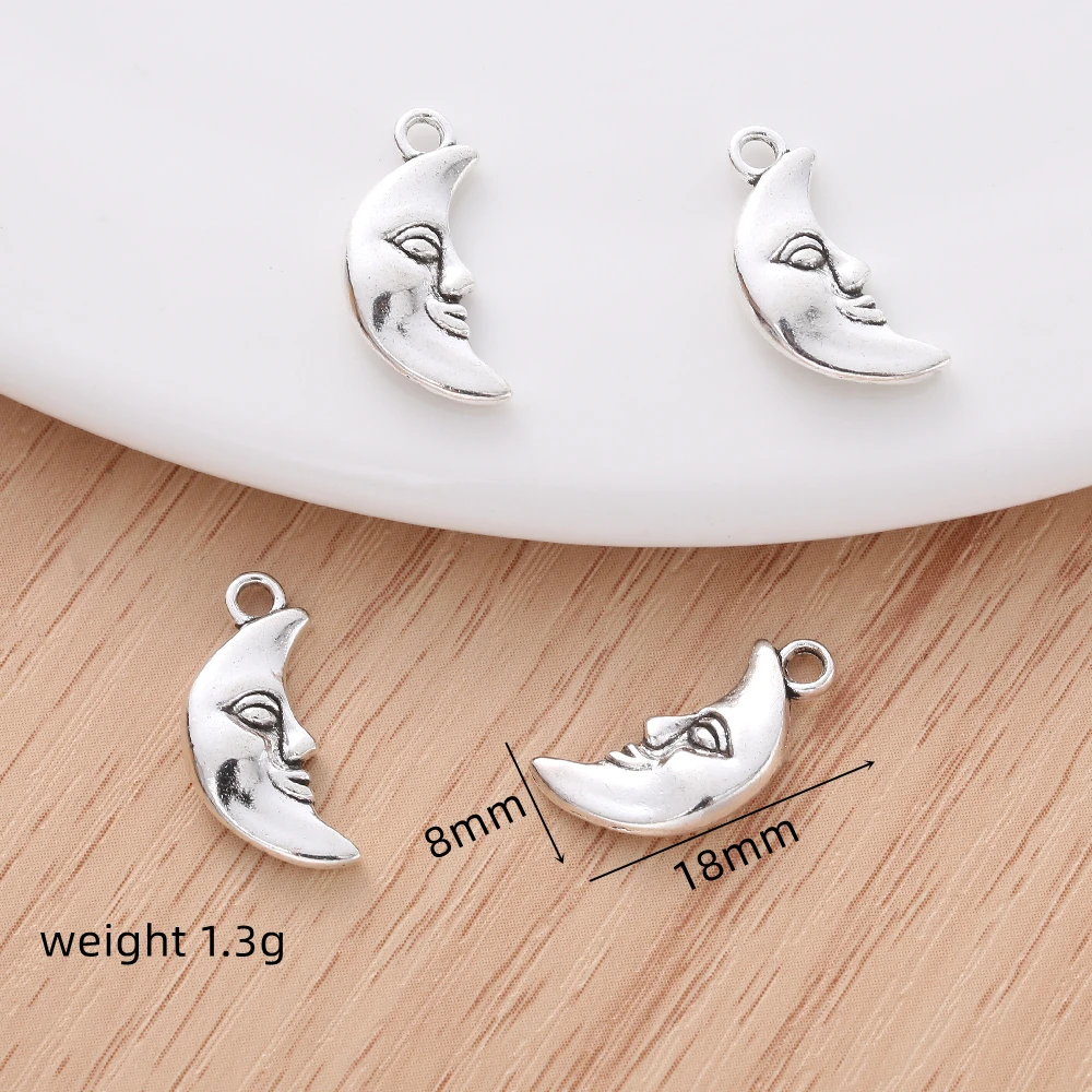

20Pcs/Set Exquisite Fashion Moon Night Designer Charms Accessories Women's DIY Jewelry Making Supplies Pendant Necklace Earring
