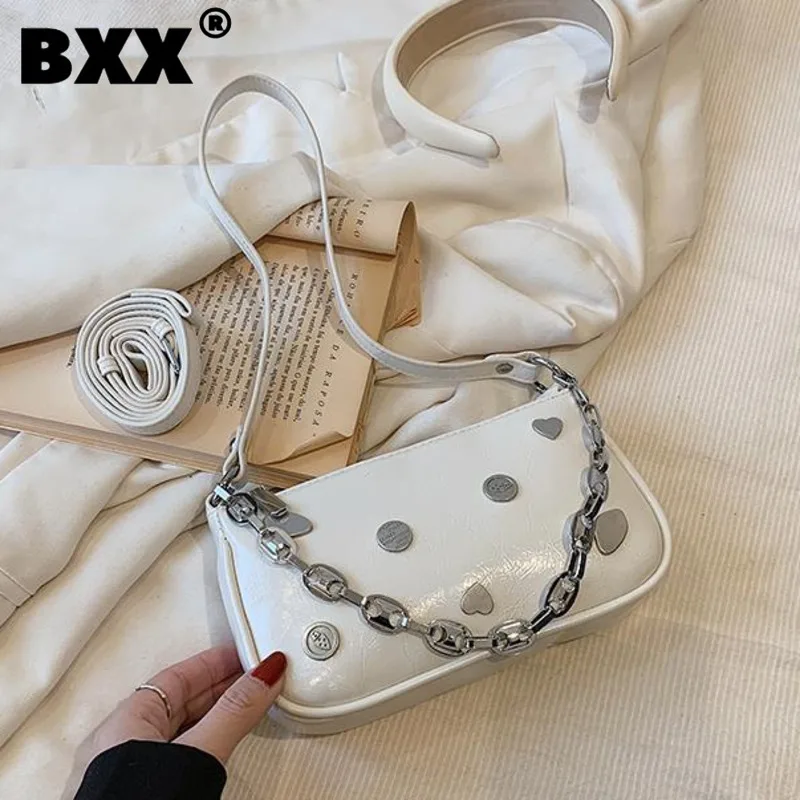 

[BXX] Mobile Shouder Underarm Bag For Women's 2023 New Fashionable Crossbody Bags Dinner Party Chain Simple Handbag 8AB491