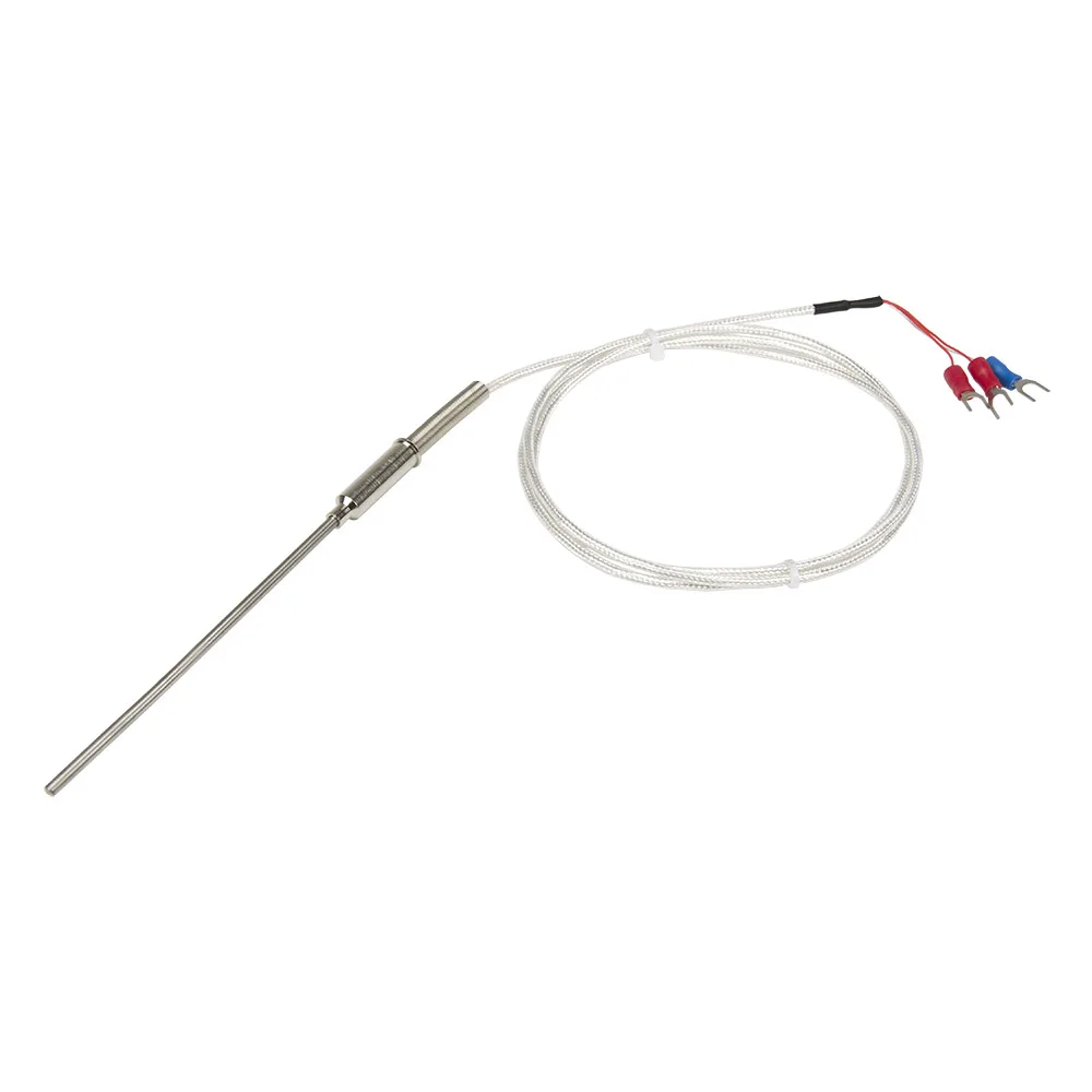 FTARP08 PT100 type 100mm flexible probe 1m PTFE silver plated copper cable RTD temperature sensor diameter 3mm 4mm 5mm 6mm