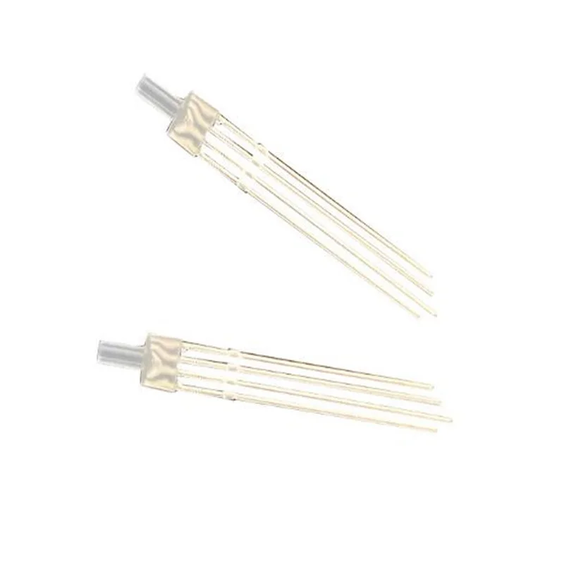 Through Hole Diffused Tower flat top 2mm RGB led diode light beads 4pins common anode/cathode